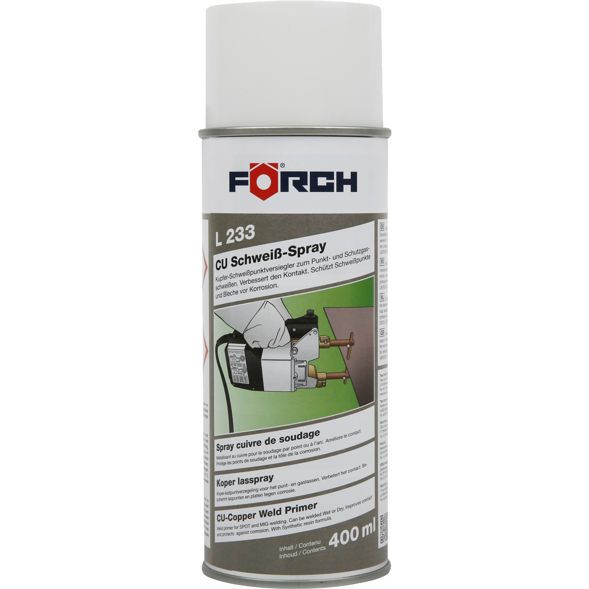 Förch P361 Polinox Spray 400 Ml - Pulitore E Lucidante Per Acciaio Inox, Alluminio E Vernici